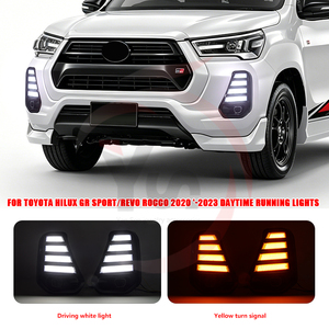Kit de Carrocería con Luz LED para Parachoques para <span class=keywords><strong>Toyota</strong></span> <span class=keywords><strong>Hilux</strong></span> Rocco 2020 2021 2022 2023, 12V, Resistente al Agua, Luz Antiniebla, Rejilla DRL, Accesorios para Auto - Product Image 6