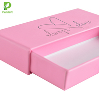 Boîtes d'emballage personnalisées à impression rose, 50 pièces, tiroir avec Logo