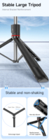ORP-03 Nieuwe 360-graden draaibare afneembare extra lange trekstang 1.7m mobiele telefoonhouder stabiele afstandsbediening selfie stick statief