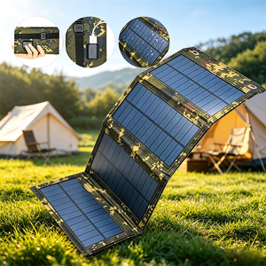Panneau solaire pliable 60W monocristallin, chargeur USB camouflage, charge portable en plein air pour le camping et la randonnée - Product Image 6