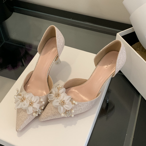 Luxury Designer Wedding High Heels Pointed Toe Wear-resistant Anti-slip Women's <b>Shoes</b> Pumps <b>Lady</b> Sexy High Heels Office <b>Shoes</b> - Product Image 1