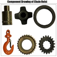 Palans à chaîne manuels de haute qualité, forgés, à crochet de levage, 1t 2t 5t 10t, petit palan à chaîne manuel