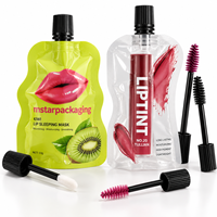 Petits sachets de rouge à lèvres avec applicateur 3g 5g 5ml 10ml, imprimés par gravure, sachets d'emballage en plastique résistants à l'humidité pour gloss à lèvres, pochettes à bec verseur