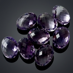 Gemas Sueltas de Amatista Púrpura Natural, Corte Ovalado en Tablero de Ajedrez, 12x16mm, Certificadas por Gopika, Gemas Finas al por Mayor - Product Image 4