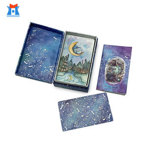 Muestra <span class=keywords><strong>gratis</strong></span> impresión personalizada de alta calidad a prueba de agua hermosas cartas de <span class=keywords><strong>Tarot</strong></span> holográficas con guía de encuadernación de mucílago y caja - Product Image 1