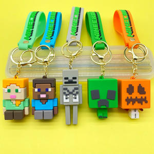 LLavero <span class=keywords><strong>de</strong></span> coche <span class=keywords><strong>de</strong></span> goma suave <span class=keywords><strong>de</strong></span> PVC My World, elegante llavero <span class=keywords><strong>de</strong></span> Anime <span class=keywords><strong>de</strong></span> dibujos animados en 3D, mochila, bolso, dijes, llavero <span class=keywords><strong>de</strong></span> plástico <span class=keywords><strong>de</strong></span> juego <span class=keywords><strong>Mine</strong></span> World - Product Image 3