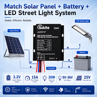 Contrôleur de charge solaire MPPT 3229 3.2V 15A 30W de haute qualité Sukite pour éclairage public extérieur et projets d'ingénierie solaire