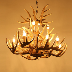 Lustre Vintage en <span class=keywords><strong>Bois</strong></span> <span class=keywords><strong>de</strong></span> <span class=keywords><strong>Cerf</strong></span> Luminaire Rétro Lustre pour Salon Église Lustres Luminaria Résine Corne <span class=keywords><strong>de</strong></span> <span class=keywords><strong>Cerf</strong></span> Lampe Suspendue - Product Image 3