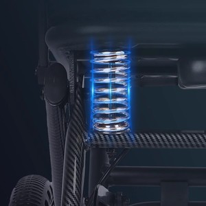Sedia a Rotelle Manuale Pieghevole in Lega di Alluminio da 8,6 kg con Capacità di 100 kg per Assistenza Domiciliare, Disabili, Viaggi e Mobilità - Product Image 3