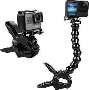 Brazo universal de abrazadera fuerte a precio de fábrica con montaje de mordazas de cuello ajustable de <span class=keywords><strong>7</strong></span> Secciones para Cámara de Acción <span class=keywords><strong>Gopro</strong></span>/DJI/Insta360 - Product Image 1