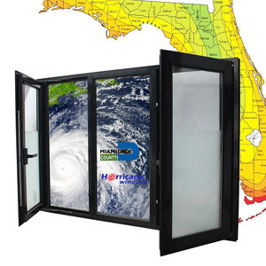 10 ans de garantie <span class=keywords><strong>NOA</strong></span>/FPA/NFRC ouragan résistant aux chocs Double vitrage à battant trempé pour fenêtres à battant de maison - Product Image 4