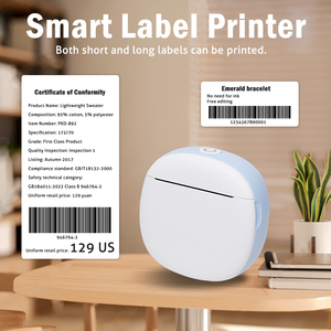 Impresora Térmica Portátil, Mini Impresora de Fotos y Etiquetas, Impresora de Bolsillo <span class=keywords><strong>para</strong></span> Estudiantes, con Batería de 1200 mAh, Sin Tinta - Product Image 3