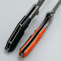 Couteau de poche pliant de haute qualité, couleurs assorties, acier inoxydable 3CR13, manche G10, couteau utilitaire DIY OEM EDC pour un usage quotidien