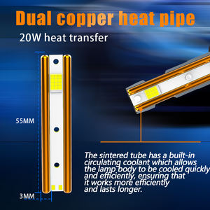 AKE K10 240W H11 Phare LED de haute qualité, double tubes en cuivre, 6000K blanc, phares LED H11 9-16V 24000Lm LED H11 Canbus - Product Image 3