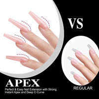 Gel X Ataúd más grueso Profundo C Punta de uñas ecológica Gel suave Extensión de uñas Stilettos Constructor esculpido Puntas de uñas de gel suave