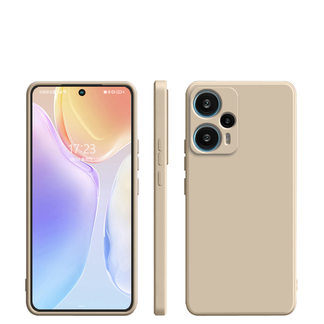 For Xiaomi Poco F5 Coque Etui Square Liquid Soft Shockproof Back Cover Xiomi Mi Pocophone F3 F4 Silicone Cell Phone Case