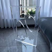 Pieds de table en acrylique transparent de haute qualité en stock, pieds de table cylindriques, support en cristal, table de maquillage, bureau, pieds en acrylique pour meubles