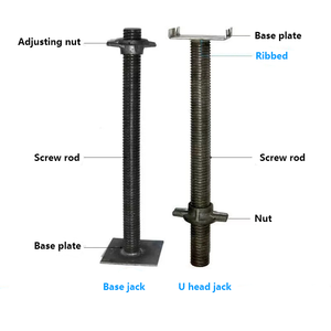 Điện mạ kẽm & bạc sơn vít Jack điều chỉnh giàn giáo rỗng cơ sở jack cho Xây Dựng Nhà - Product Image 2