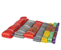 Sangle plate en polyester coloré à œillets, facteur de sécurité 6:1, robuste, pour levage et amarrage, personnalisable pour la construction
