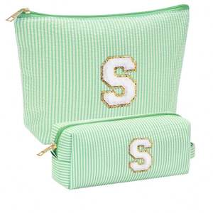 <b>Large</b> Capacity Two-piece Fashion Cosmetic <b>Bag</b> <b>Zipper</b> Closure Waterproof Convenience Travel <b>Storage</b> Wash <b>Bag</b> <b>Bag</b> Brand - Product Image 5