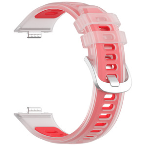 Nouveau bracelet de montre intelligente sport en silicone transparent bicolore pour <span class=keywords><strong>Huawei</strong></span> Watch Fit 5, bracelet pour <span class=keywords><strong>Huawei</strong></span> Fit 4, Watch Fit4 Pro, Fit3 - Product Image 5