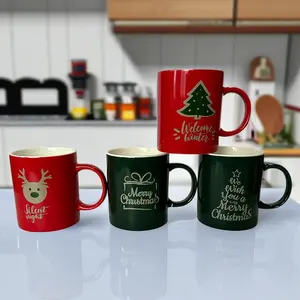 Tasse de Noël en céramique Nouveau Design Boîte à cadeaux pour la maison et le bureau Tasses à café et à lait en forme écologique