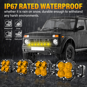 Nueva Barra de Luces LED Todoterreno 4x4 Personalizada, Universal, Color Ámbar, Enlazable, Resistente al Agua IP67, 20000LM, para Auto, UTV, ATV - Product Image 3