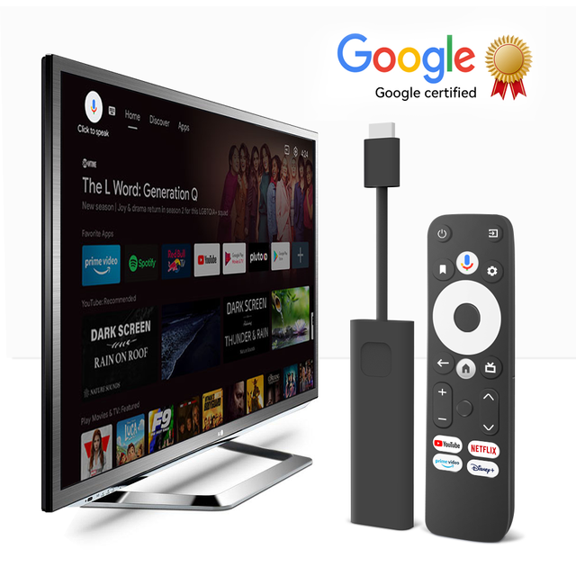 Smart TV Box Ultra 4K WiFi Android 14 2GB ROM 16GB EMMC 2.4G/5G WiFi for Certified 1 Year Warranty Smart TV Stick