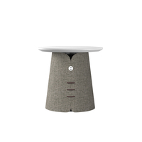 Table de réunion de loisirs d'affaires Mode Port de charge Usb Table basse Bureau Salle de café Reste Petite Table ronde