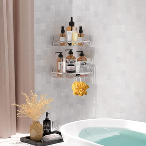 ANA Ensemble de rangement pour douche d'angle Étagère de rangement murale pour salle de bain en acier inoxydable - Product Image 6