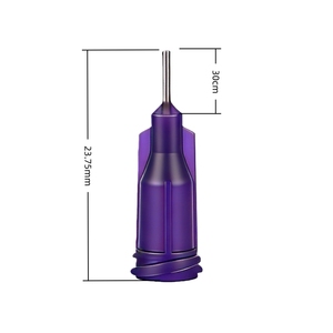 Aiguille en acier inoxydable de calibre <span class=keywords><strong>21G</strong></span> (0,25 pouce) à pointe émoussée avec raccord Luer Lock en plastique pour <span class=keywords><strong>seringue</strong></span> de distribution, non médicale - Product Image 2