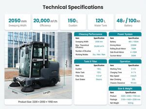 Nouvelle machine de nettoyage de voirie industrielle automatique à conducteur embarqué - Product Image 3