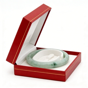 Wholesale Bracelet Box Rigid Flip Top Faux Leather Jewelry Gift Box Velvet <b>Insert</b> Spot Foil Stamping Custom Logo OEM Accepted - Product Image 5