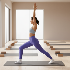 Ensemble de yoga transfrontalier pour femme en tissu soyeux effet seconde peau, collection Printemps/Été 2026, coupe ample, décontracté et élégant, prêt à porter comme vêtement d'extérieur - Product Image 6