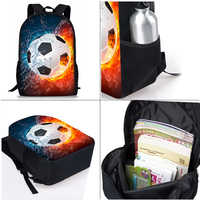 Ensemble de sacs à dos pour enfants à fermeture éclair géométrique, trois pièces, imperméable, avec sac à lunch et trousse à crayons, kit scolaire sportif, logo, couleur et matériau personnalisables