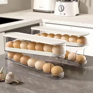 Bilayer Automatic Rolling <b>Egg</b> <b>Storage</b> Box Ladder Style Refrigerator <b>Egg</b> Dispenser Organizer Holder for Efficient <b>Egg</b> Management - Product Image 1