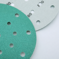 Feuilles abrasives REX en céramique de 4 pouces à fixation auto-agrippante, dureté moyenne, pour le meulage du métal et l'élimination des soudures - Film vert et violet disponible