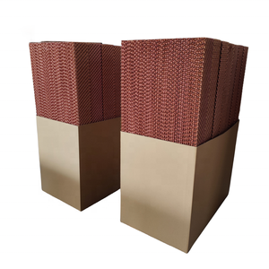 Almohadilla de enfriamiento por evaporación de muestra gratis para granjas porcinas, planta industrial, ganado, Color marrón, precio de fábrica, revestimiento negro - Product Image 3