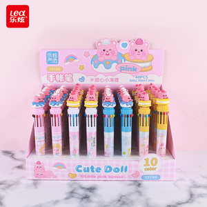 Penna a sfera multifunzione a dieci colori penna Gel automatica all'ingrosso ufficio scuola di cancelleria carino colore retrattile palle - Product Image 6