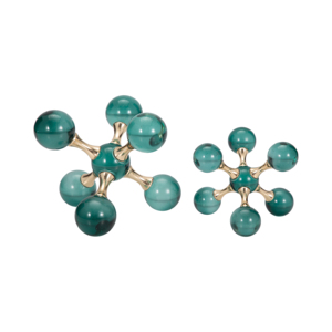 Fermalibri in vetro e metallo per scaffali, accessorio moderno per libreria e scrivania da ufficio - Product Image 3