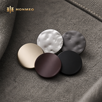 Boutons en métal HONMEO personnalisés avec logo, en alliage de zinc, finition mate texturée, noir, blanc, gris, pour manteau, veste, vêtement, boutons à tige métallique