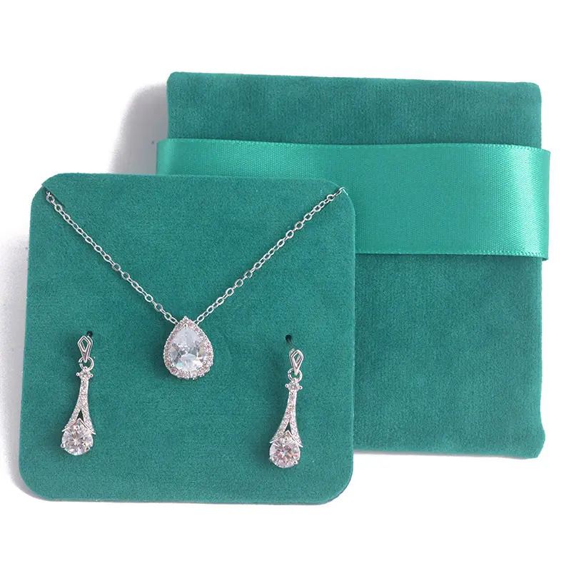 Высококачественные серьги, ожерелье, мягкая фланелевая Подарочная сумка для ювелирных изделий, пустая бархатная упаковка для ювелирных изделий с пользовательским логотипом