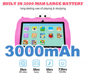 7 "2GB + 32GB trẻ em Android Máy tính bảng PC 1024x600 IPS wifi giáo dục trò chơi trẻ em Máy tính bảng với chống thả Silicone trường hợp - Product Image 6