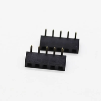Échantillons gratuits Positions de pas de 2.54mm 02 ~ 40pin Hauteur 5.0mm Angle droit Connecteur femelle à une rangée