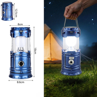 Lampes de camping portables, lanterne solaire rétractable, lampe de tente rechargeable par USB, lampe de survie suspendue pour l'extérieur