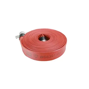 Fire BS6391 Listed Lay Flat Fire Hose Coupled With Brass/NST Thread