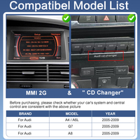 Boîtier CarPlay Android Auto sans fil pour Audi A4/A6L/Q7/A8 2005-2009 MMI2G High avec fonctions AirPlay Mirror Link et caméra de recul