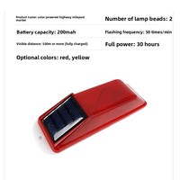 Luz de Advertencia Nocturna para Tráfico, Delimitador Solar, Luz de Obstáculos para Barandas, Roja/Amarilla, para Obras Viales