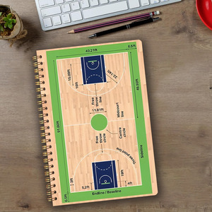 A5 mịn bằng văn bản giấy bóng rổ Tòa Án thiết kế xoắn ốc máy tính xách tay cho Tạp Chí - Product Image 6