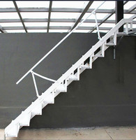 Escalier télescopique pliable en aluminium noir avec revêtement en poudre, style australien/américain moderne - Durable et écologique